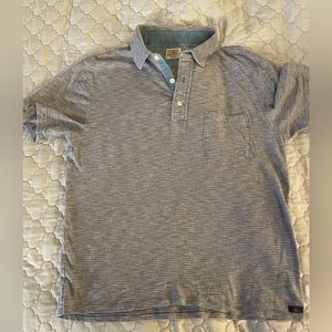 Men’s Faherty red/pink and blue polo size Medium